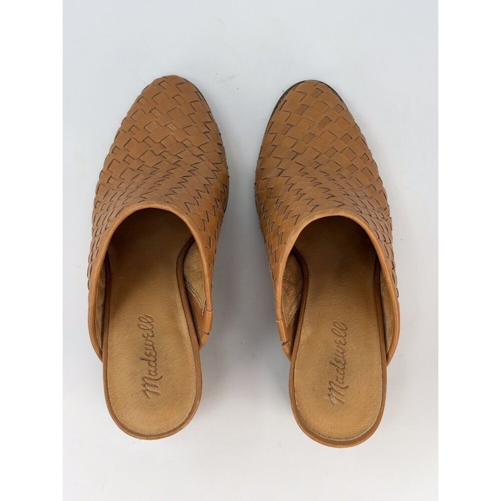Madewell Womens Heels Brown Amber The Harper Mule Woven Leather Slip On US 8 - Picture 10 of 12